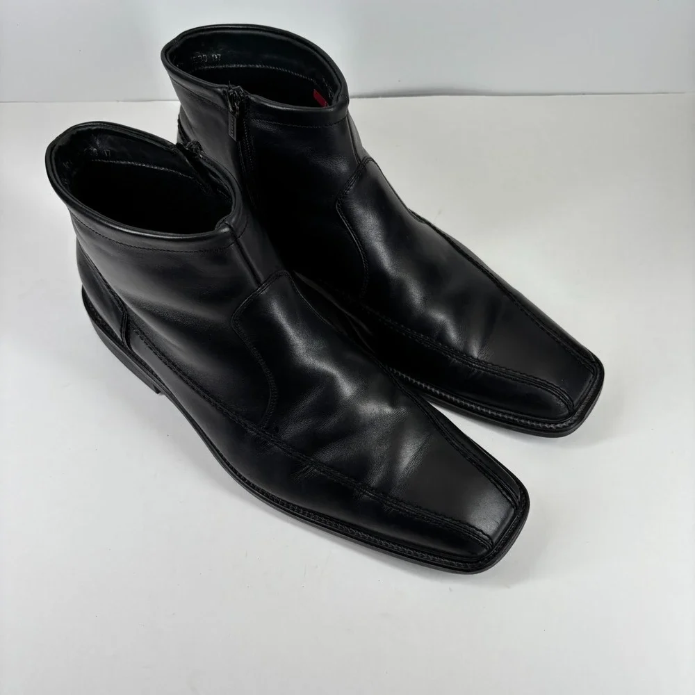 Lloyd Shoes Men's 11 Black Leather GORE-TEX Partelana Waterproof Zip Ankle Boots